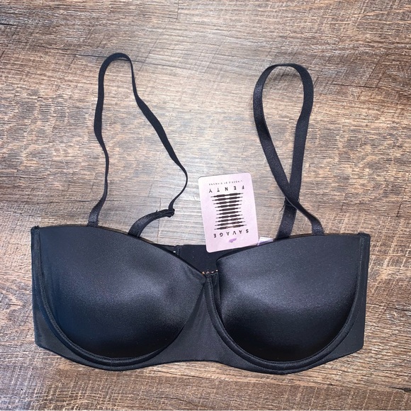 Savage x Fenty Push Up Bra 34E(34DD) Black New With Tags - Picture 1 of 11